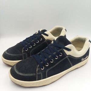 Simple OS Skater Shoes Navy Suede Canvas Lace Up Sneakers Men 11.5 M Women 13.5